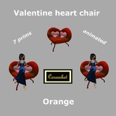 Valentine heart chair - orange