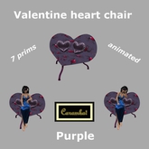 Valentine heart chair - purple