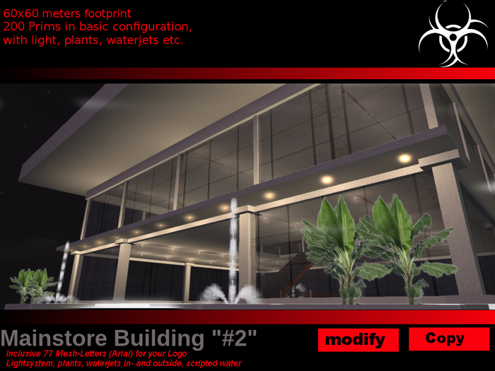 VIRAL. Mainstore #2, 60x60m, Copy, Mod, 77 Mesh Letter, 200 p