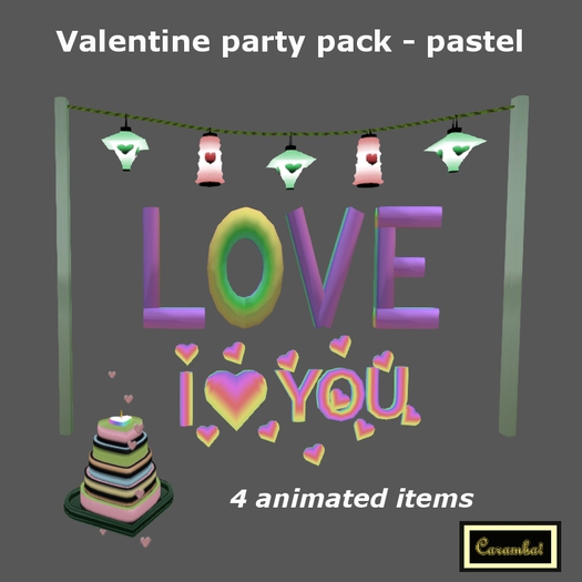Valentine party pack Pastel