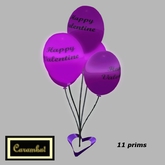 Bunch of Valentine balloons - purple