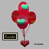 Bunch of Valentine balloons - red