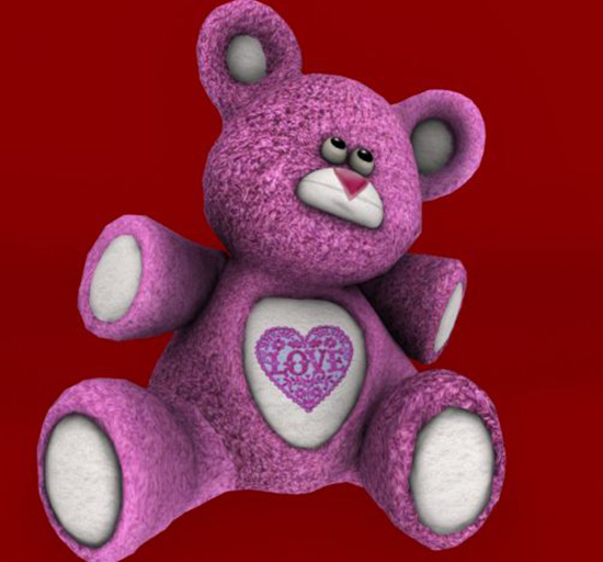 Valentine Teddy Loungeable Pink