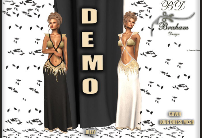 Braham Design DEMO Riley Gown Long Dress Mesh
