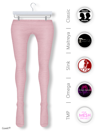 GAWK! Rose Cotton Tights | BoM & Appliers for Maitreya, Slink Physique, TMP & Omega System