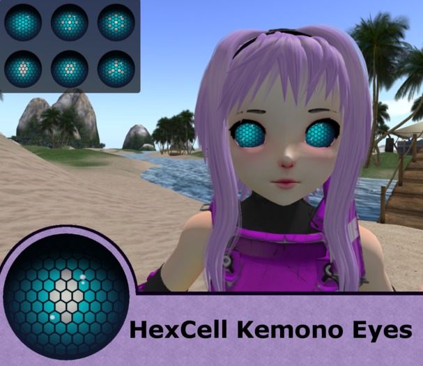 [KS]HexCellKemonoEyesCYAN