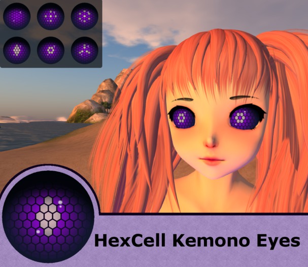 [KS]HexCellKemonoEyesPURPLE