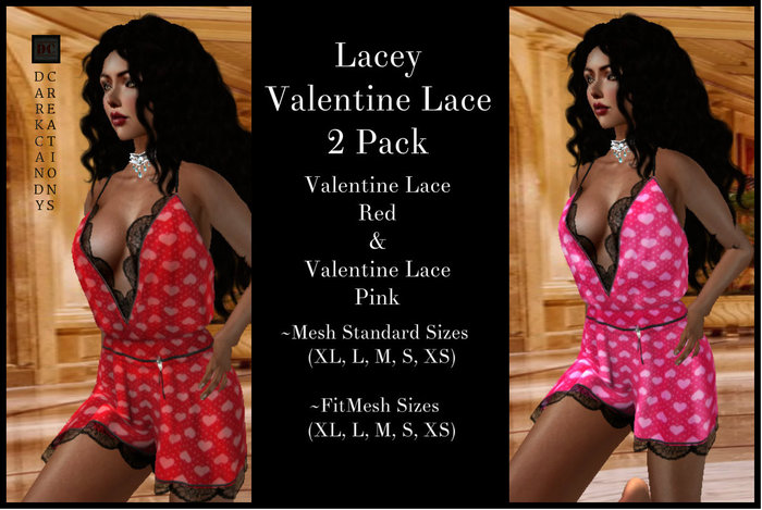 {DC}Lacey Valentine Lace  2 Pack