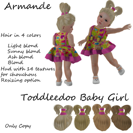 Toddleedoo Hair Armande Blond DEMO