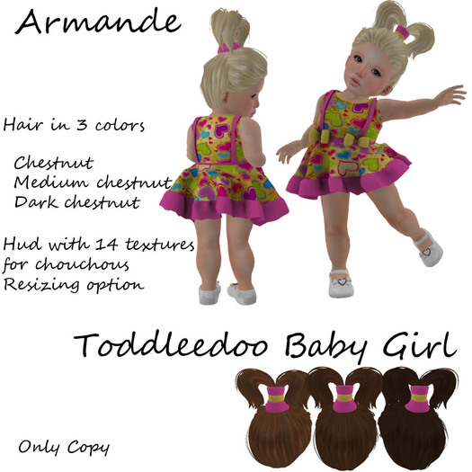 Toddleedoo Hair Armande Chestnut
