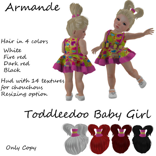 Toddleedoo Hair Armande Black