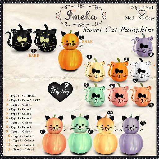 {Imeka} Sweet Cat Pumpkins - Type 1 - Color 3