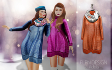 [FLRN] Adela Knit Dress Diamond Orange