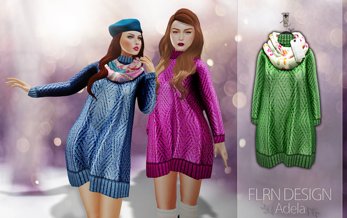 [FLRN] Adela Knit Dress Diamond Green