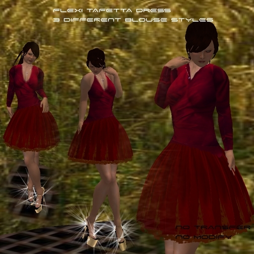 Cute Red Taffeta FlexiDress (Boxed) 