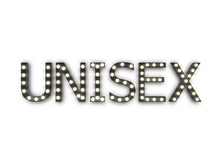 [Px] "UNISEX" Illuminated Light Bulbs Sign