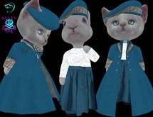 Dinkie Blue Suede Coat Set