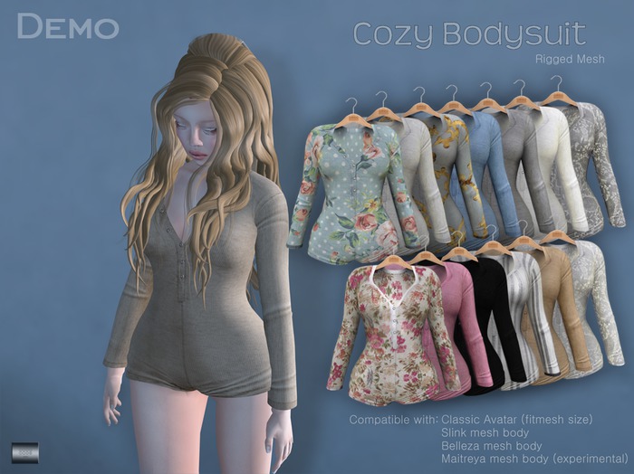 Cozy Bodysuits DEMO (classic avatar & mesh bodies) - even.flow