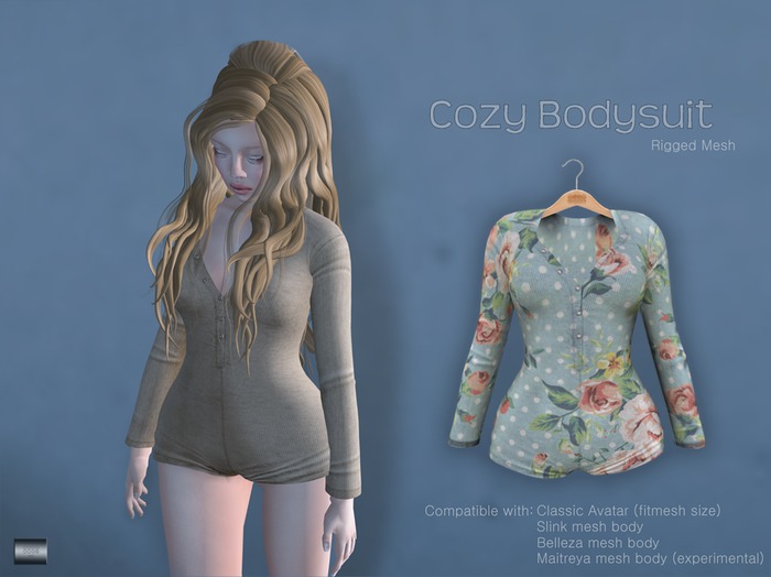 Cozy Bodysuit "Vintage" (classic avatar & mesh bodies) - even.flow
