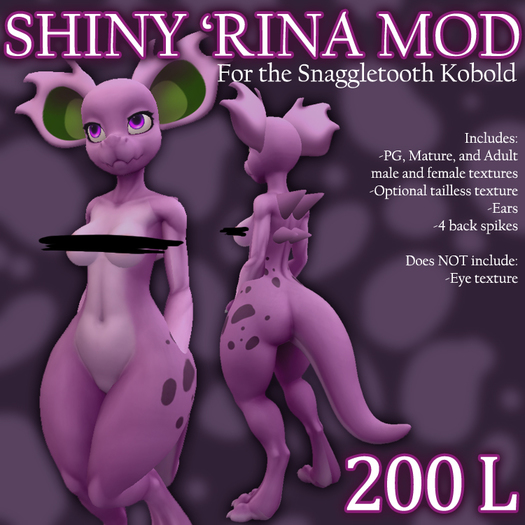 Shiny Rina MOD for Snaggletooth Kobold BOX