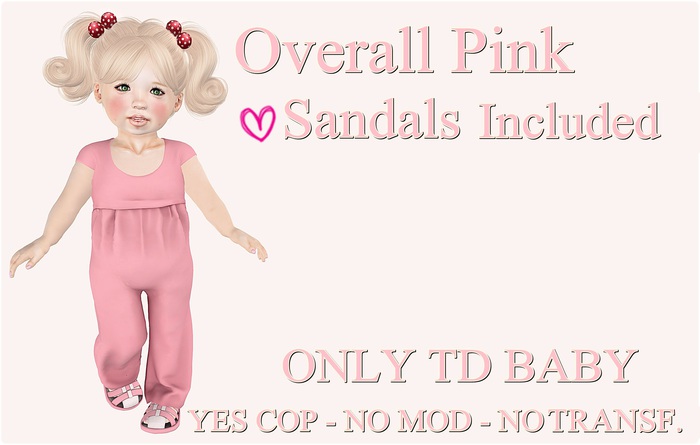 SAPEKA'S Overall Pink TD Baby - BOX