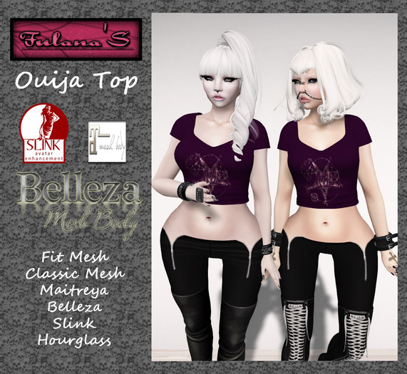 ::Fulana'S:: Ouija Top - Pink Magic Circle