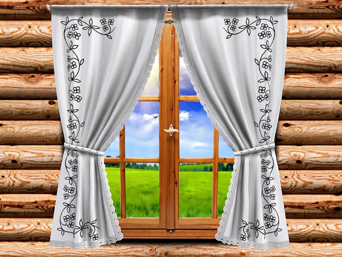 Small Kitchen Curtain - White