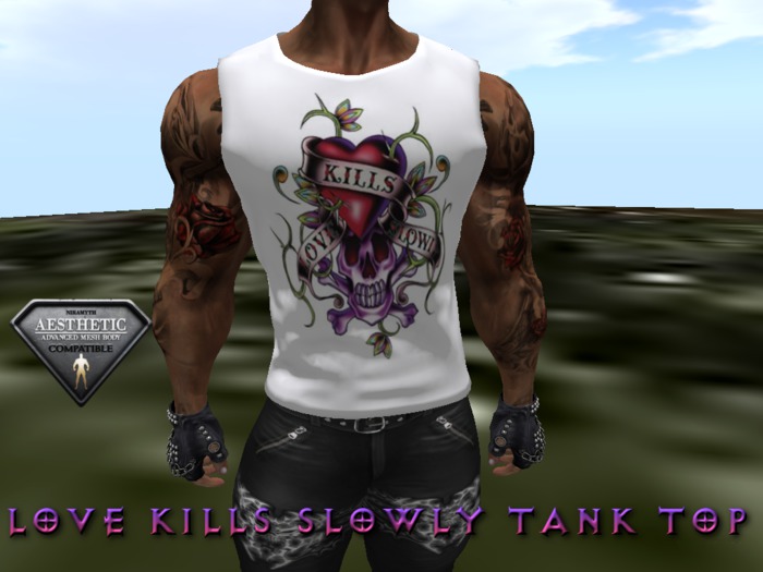 niramyth  love kills slowly tank top