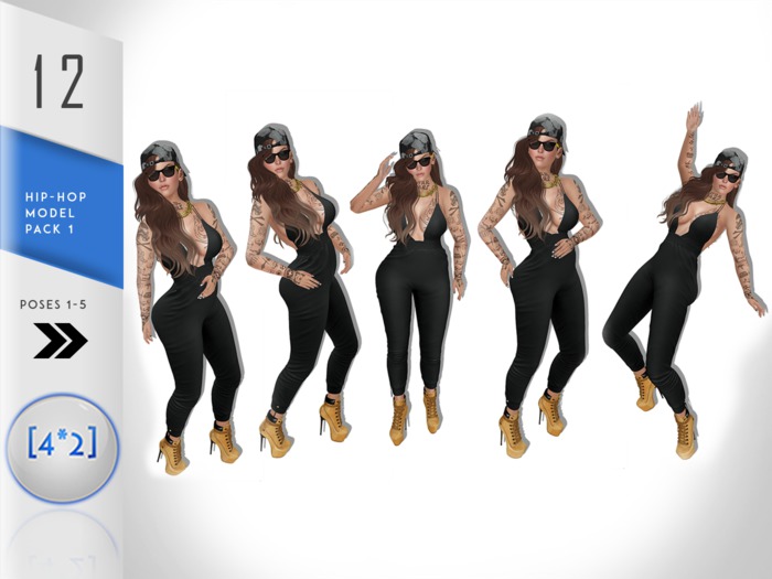 [4*2] Signle pose - Playful set