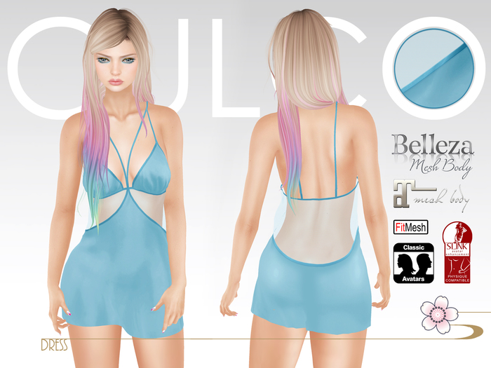 -Culco- Strappy Cami Dress - Blue