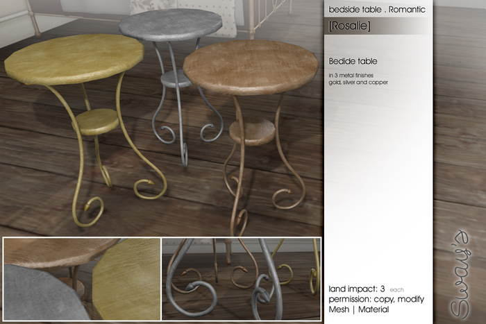 Sway's [Rosalie] Bedside table . romantic