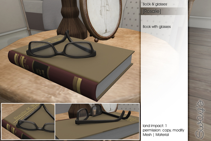 Sway's [Rosalie] Book with glasses