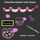 Valentine basket with kisses
