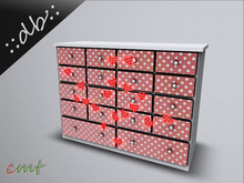 ::db:: Beautiful Rose Chest of Drawers with Red Heart Decor