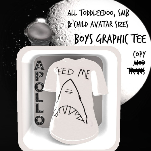 Apollo //  Feed Me Shark  [ Wear Me To Unpack]