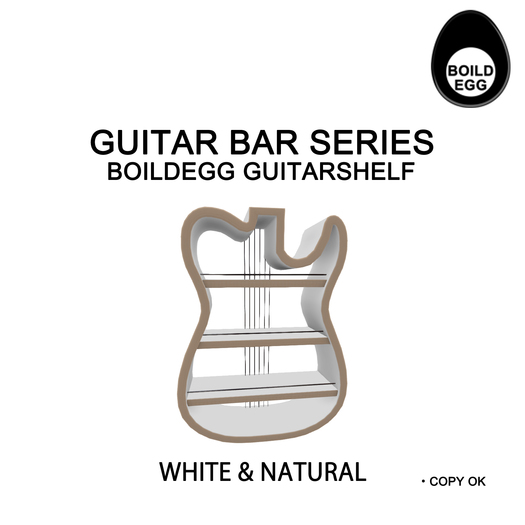 BOILDEGG GUITARSHELF WHITE & WOOD