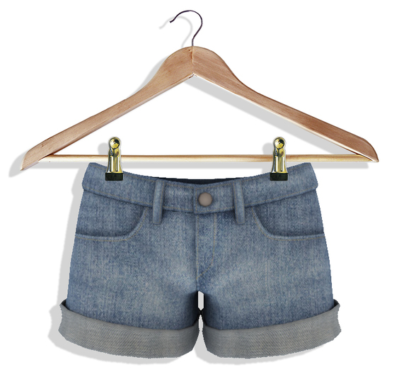 [MotiAme] Low Rise Denim Shorts - Light