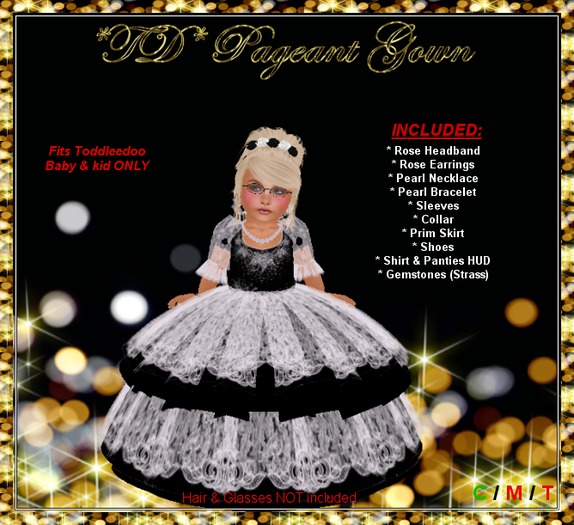 *TD* Black Pageant Gown