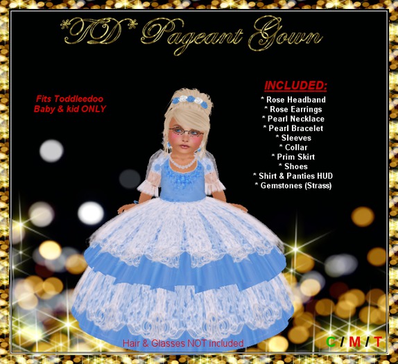*TD* Blue Pageant Gown