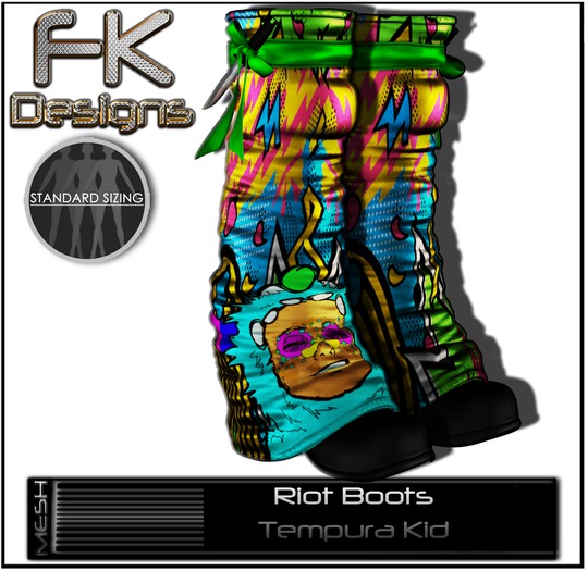 FK! - Riot Boots  - Black Leather