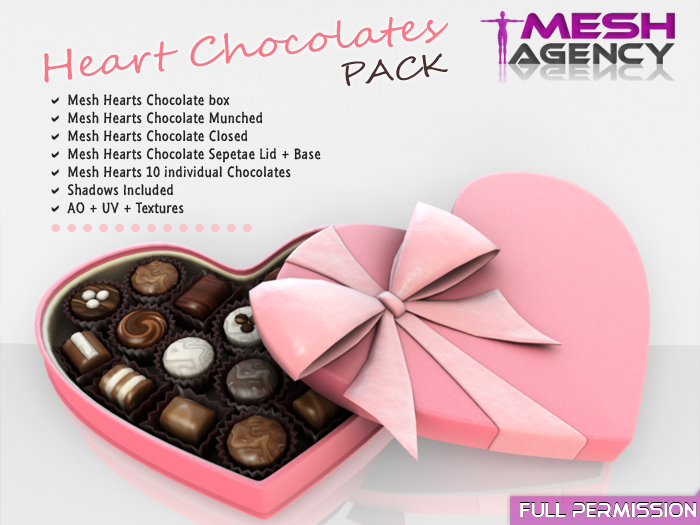 ::MA:: Valentine Heart Chocolate Box PACK
