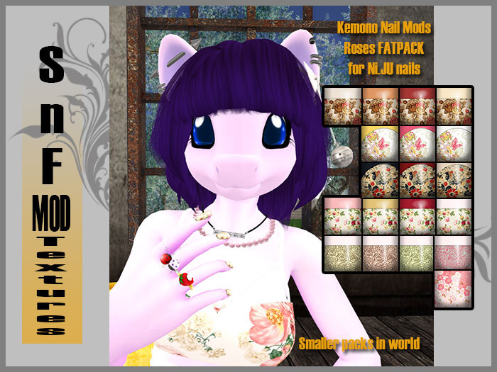 [SnF] Kemono Nails Mod Roses FAT PACK