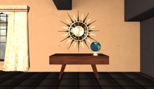 boxed Modern Table and Globe((FS))