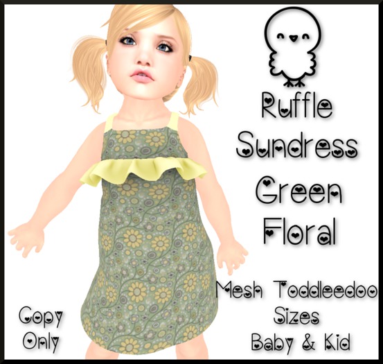 ~TCR~KIDS~ Ruffle Sundress Green Floral