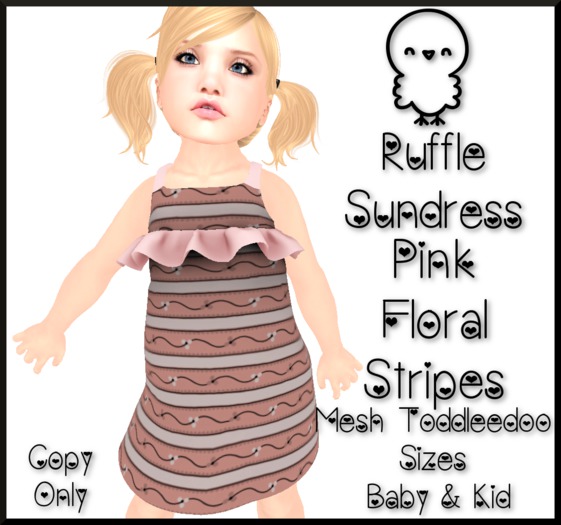 ~TCR~KIDS~ Ruffle Sundress Pink Floral Stripes