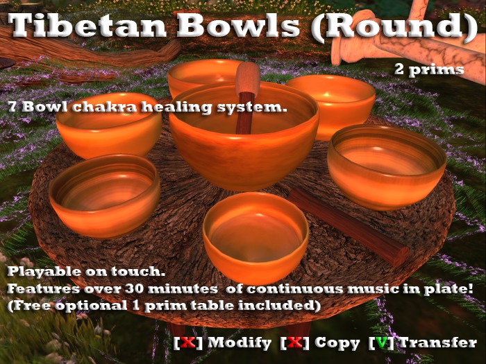 Tibetan Bowls (Round) (Boxed)