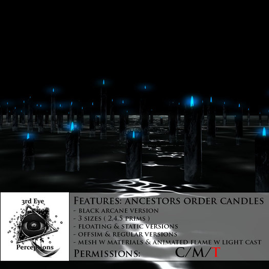 Ancestors Order Candles Blk Arcn Set ( BOXED )