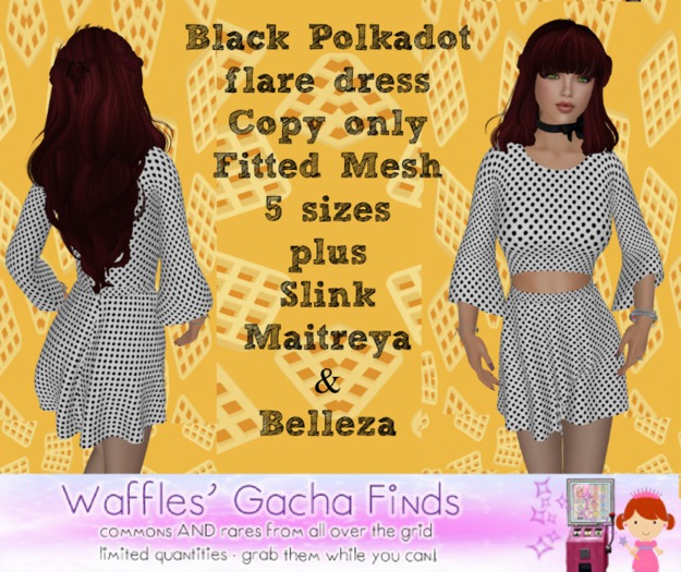 *WM* Black Polka dots Babygirl dress