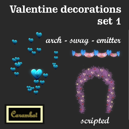 Valentine decorations - set 1