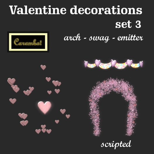 Valentine decorations - set 3